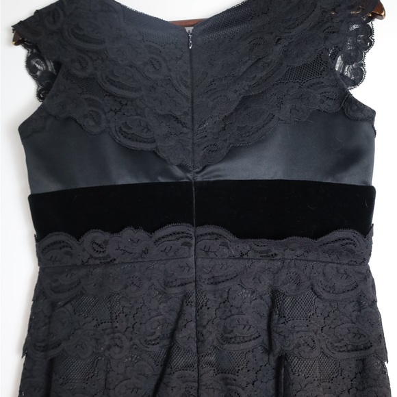 Armani Collezioni Black Tier Lace Midi Party Dress - Picture 9 of 15